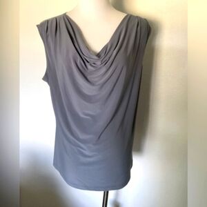 DRESSBARN Gray Sleeveless Blouse XL
